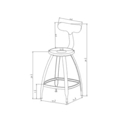Seidler Architect Industrial Counter Height Barstool Black - Project 62™ -Cheap Project 62 Store GUEST 1826fd44 b2f5 4927 8d9a b4327fda6910
