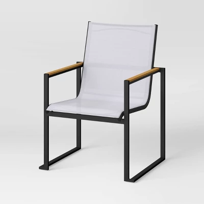 2pc Henning Outdoor Patio Dining Chairs Arm Chairs Gray - Project 62™ 2 2pc Henning Outdoor Patio Dining Chairs Arm Chairs Gray - Project 62™ - Image 2