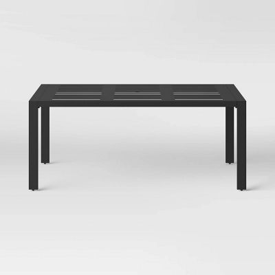 Henning 6 Person Rectangle Patio Dining Table, Outdoor Furniture - Black - Project 62™ 1 Henning 6 Person Rectangle Patio Dining Table, Outdoor Furniture - Black - Project 62™