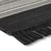 5' X 7' Outdoor Rug Striped Fringe Black - Project 62™