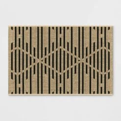Grace Broken Geometrical Indoor/Outdoor Rug Black/Tan - Project 62™ -Cheap Project 62 Store GUEST 50643c67 8a9b 46db bb60 ae9132521de1