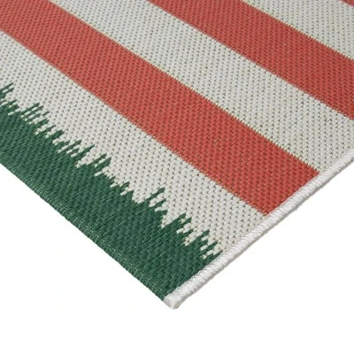 Preppy Stripes Outdoor Rug Coral - Project 62™ 1 Preppy Stripes Outdoor Rug Coral - Project 62™