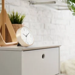 6" Round Wall Clock White/Brass - Project 62™ -Cheap Project 62 Store GUEST 661fe74b 32f0 48ac 801b 28fcc52c3e2c