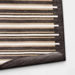 7'x10' Striped Tapestry Rectangular Woven Outdoor Area Rug Charcoal Gray - Project 62™ -Cheap Project 62 Store GUEST 89c92463 18cf 4d7d b46b 42299b152b1b