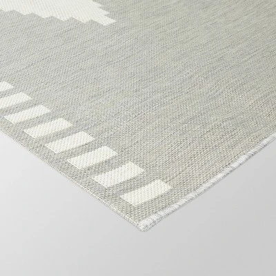 5' X 7' Diamond Outdoor Rug Cream - Project 62™ 1 5' X 7' Diamond Outdoor Rug Cream - Project 62™