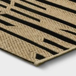 Grace Broken Geometrical Indoor/Outdoor Rug Black/Tan - Project 62™