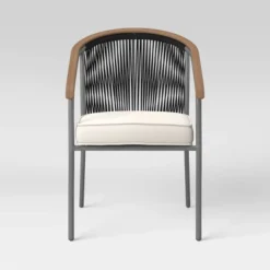 2pc Apex Mixed Material Outdoor Patio Dining Chairs Arm Chairs Black - Project 62™ -Cheap Project 62 Store GUEST 978e1c55 8875 4a7c 8e5b 0ee6aa1a61c3