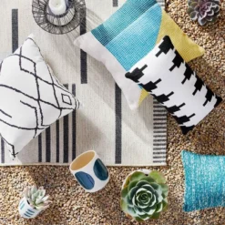 5' X 7' Outdoor Rug Multitier Bars Gray/Cream - Project 62™ -Cheap Project 62 Store GUEST a38265eb 2101 4383 8685 ca95bb7f898a 1