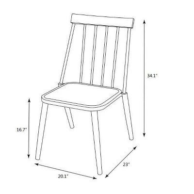 4pc Windsor Outdoor Patio Dining Chairs Stacking Chairs Black - Project 62™ 5 4pc Windsor Outdoor Patio Dining Chairs Stacking Chairs Black - Project 62™ - Image 5