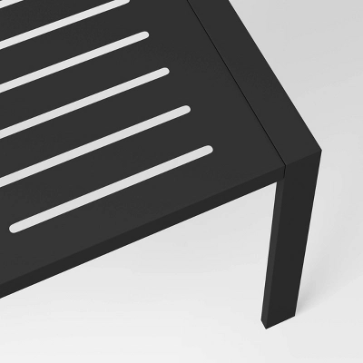 Henning 6 Person Rectangle Patio Dining Table, Outdoor Furniture - Black - Project 62™ 2 Henning 6 Person Rectangle Patio Dining Table, Outdoor Furniture - Black - Project 62™ - Image 2