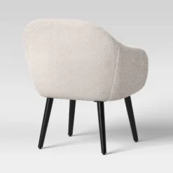 Harwell Modern Arm Barrel Chair With Wooden Legs Faux Shearling Cream - Project 62™ -Cheap Project 62 Store GUEST bd29cafc d1c7 4f83 90ae 99176b1f2509