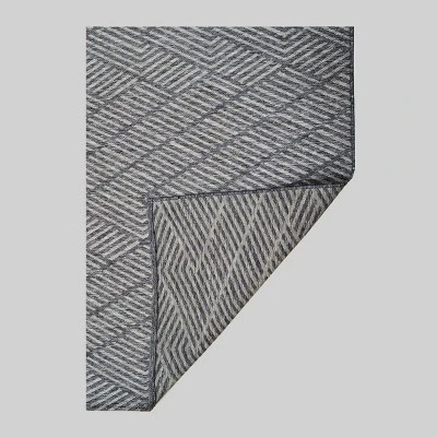 7' X 10' Seagull Stripe Outdoor Rug Gray - Project 62™ 2 7' X 10' Seagull Stripe Outdoor Rug Gray - Project 62™ - Image 2