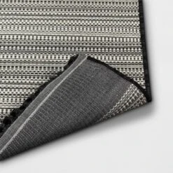 7' X 10' Outdoor Rug Striped Fringe Black - Project 62™ -Cheap Project 62 Store GUEST d38140bf 3f44 41ff b11d 1fa3e73bcfb5