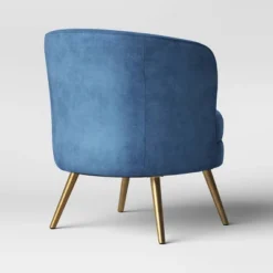 Beadle Accent Chair With Brass Leg Velvet Blue - Project 62™ -Cheap Project 62 Store GUEST e11583ec 29c6 45c1 beb3 aaaa0bb28088
